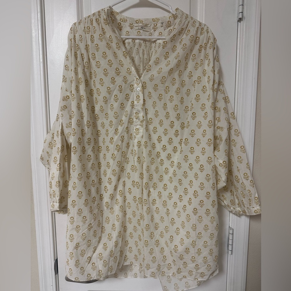 Doen Opal Dress in Sunflower Block. 💯 Organic Cotton - Picture 2 of 5